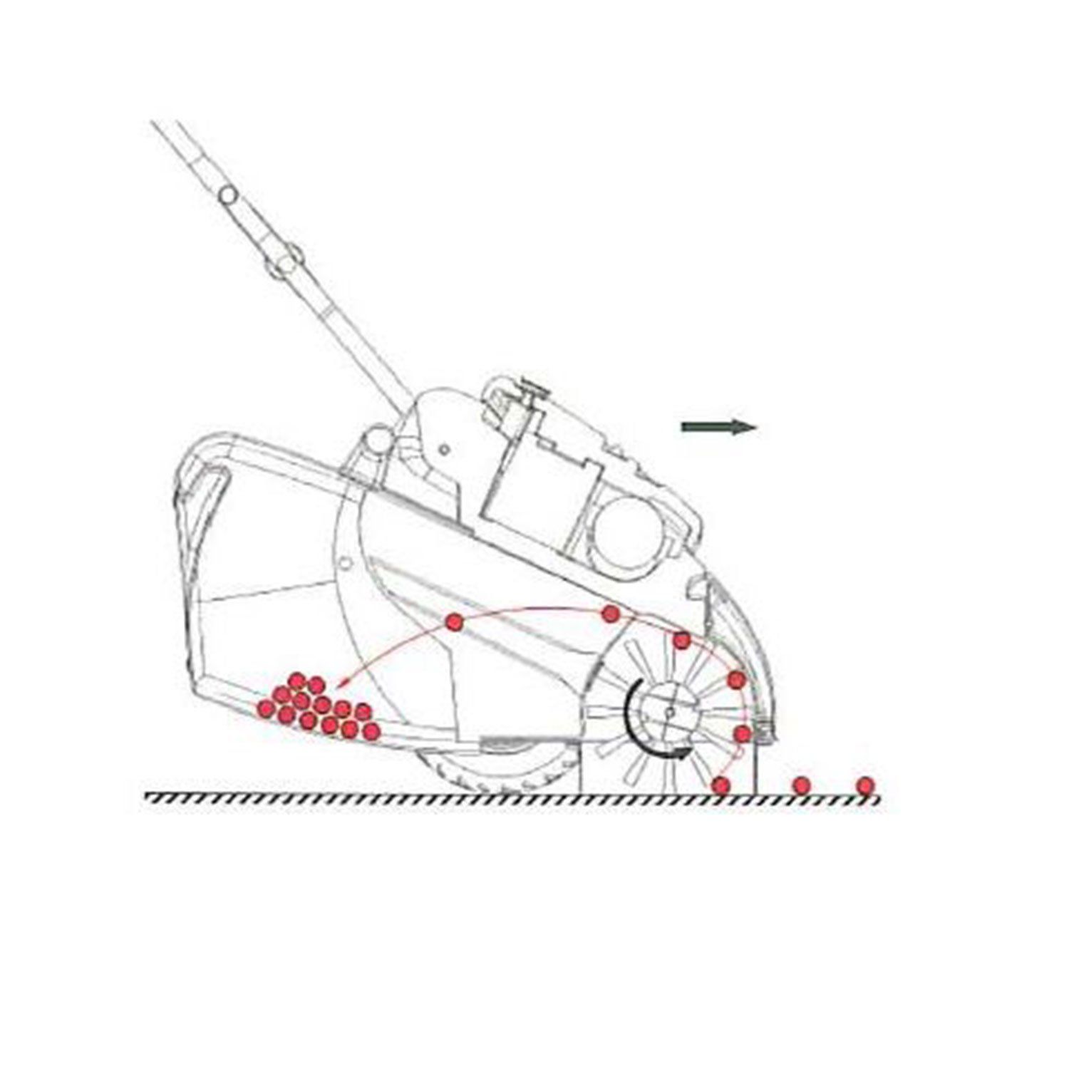 Meclean buiten veegmachine Crossweep 650 opvegen