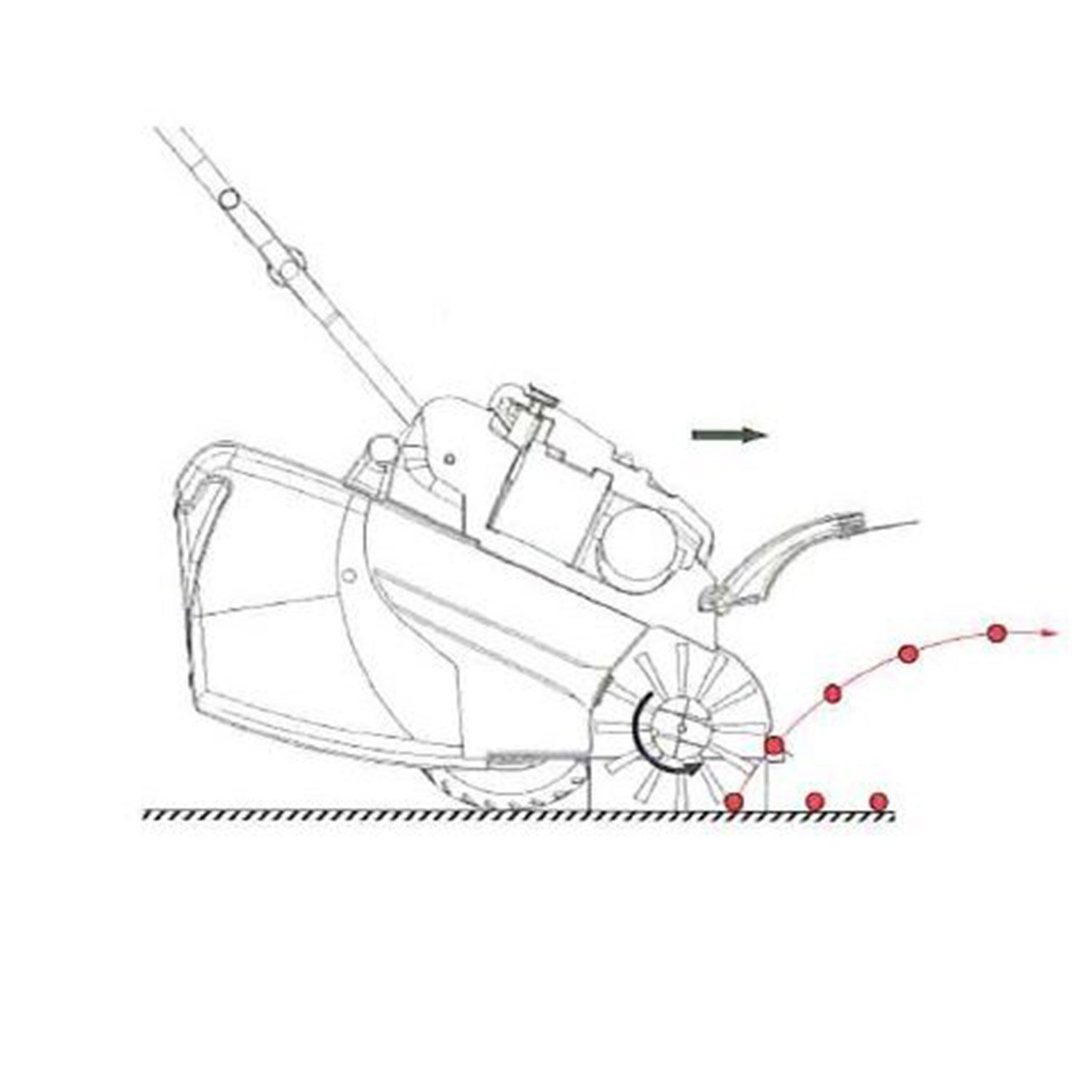 Meclean buitenveegmachine Crossweep 650 ook te gebruiken in frontsweep modus tekening