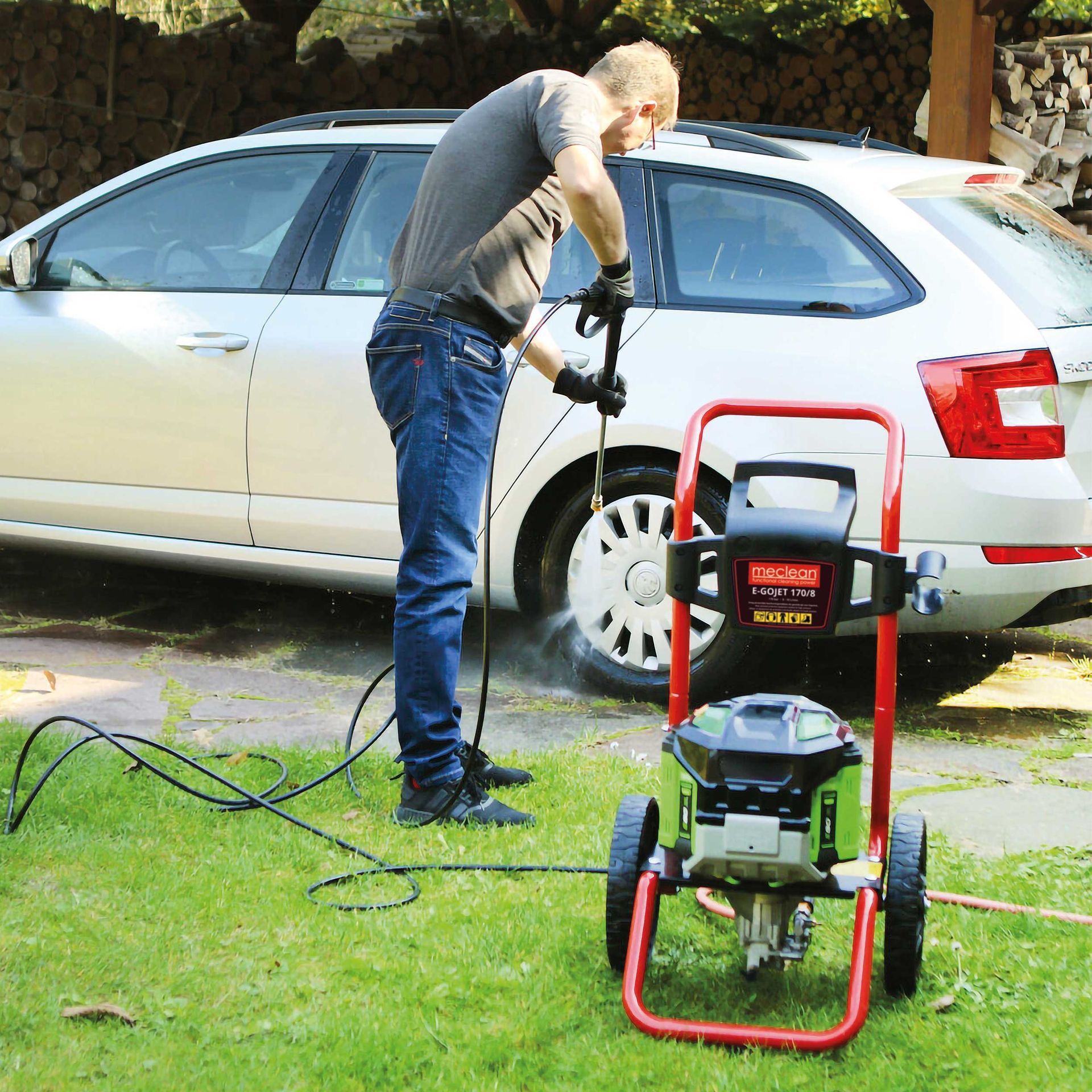 Meclean E-GOJET 170-8 batterij aangedreven koudwater hogedrukreiniger wassen auto