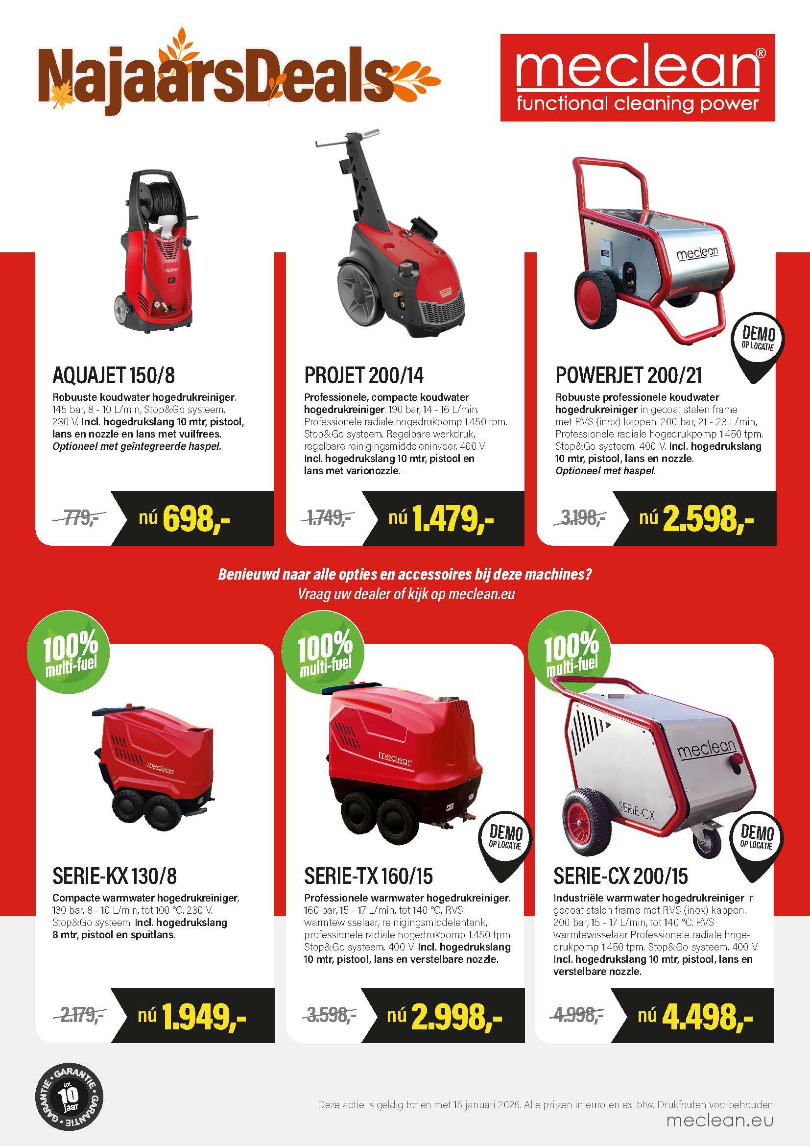 Meclean NajaarsDeals 2025 A4 flyer NL pagina 1
