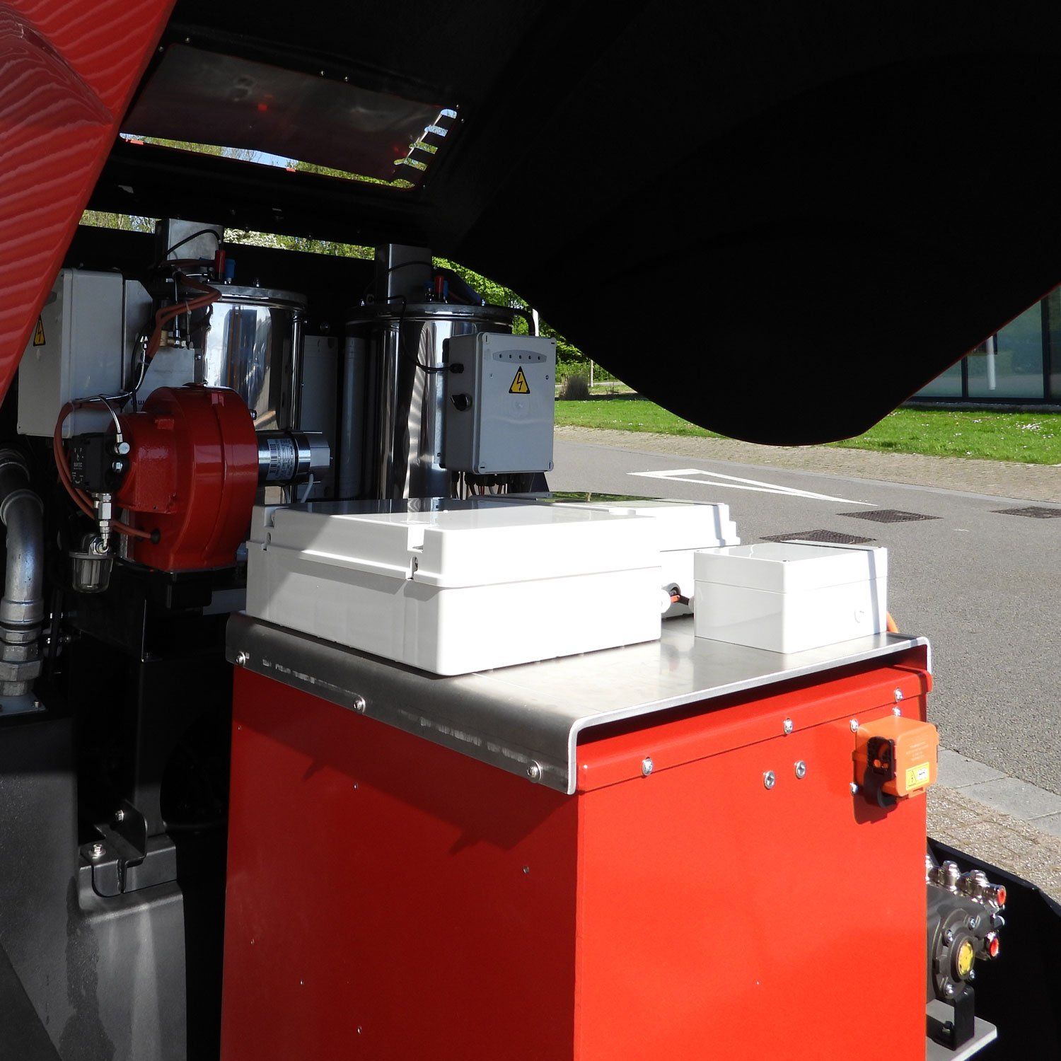 Meclean elektrische hogedruktrailer Trailerjet TJLE 250/15 detail batterij