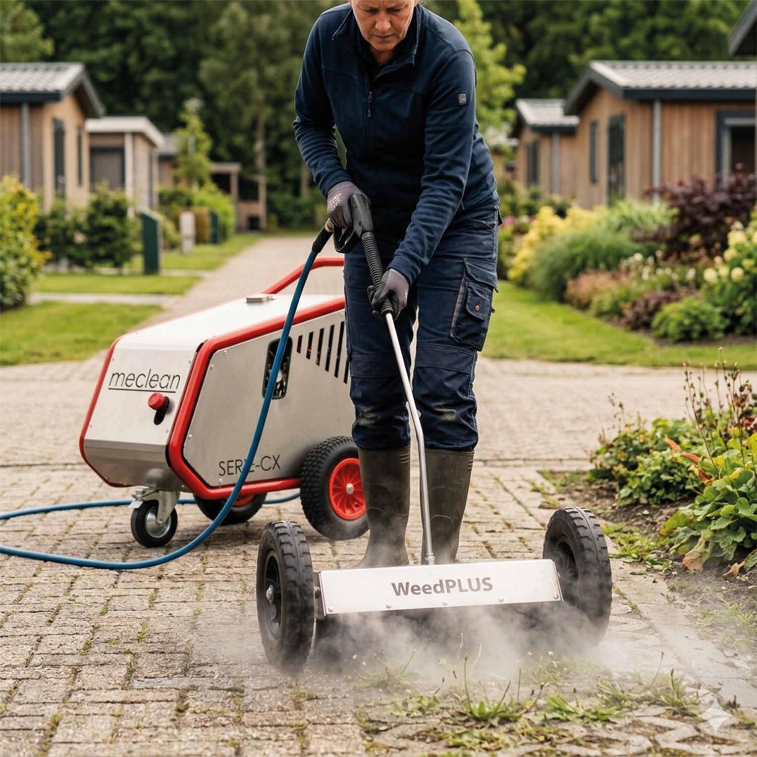 Meclean hot water weed control machine with pressure washing function SERIE-CX 120/8