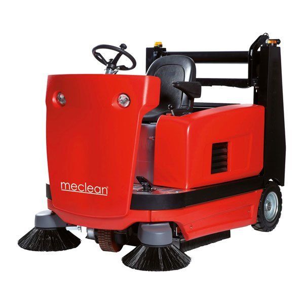 Meclean professional industrial ride-on sweeper battery powered drive BUSTER 1300TTE
