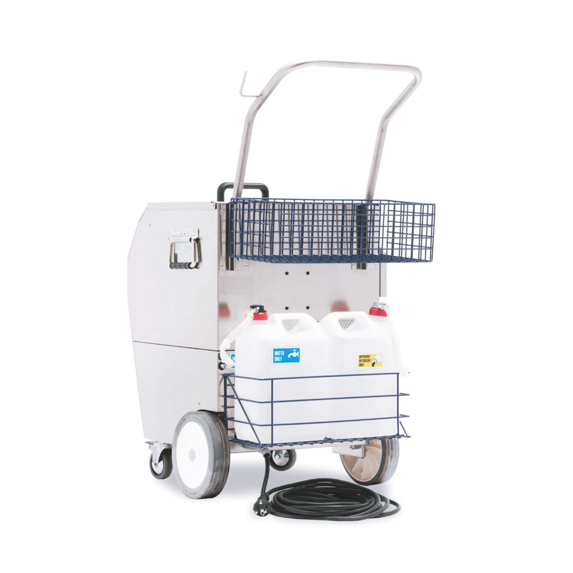 Meclean professional industrial steam cleaner Steampower Vac detail rear side