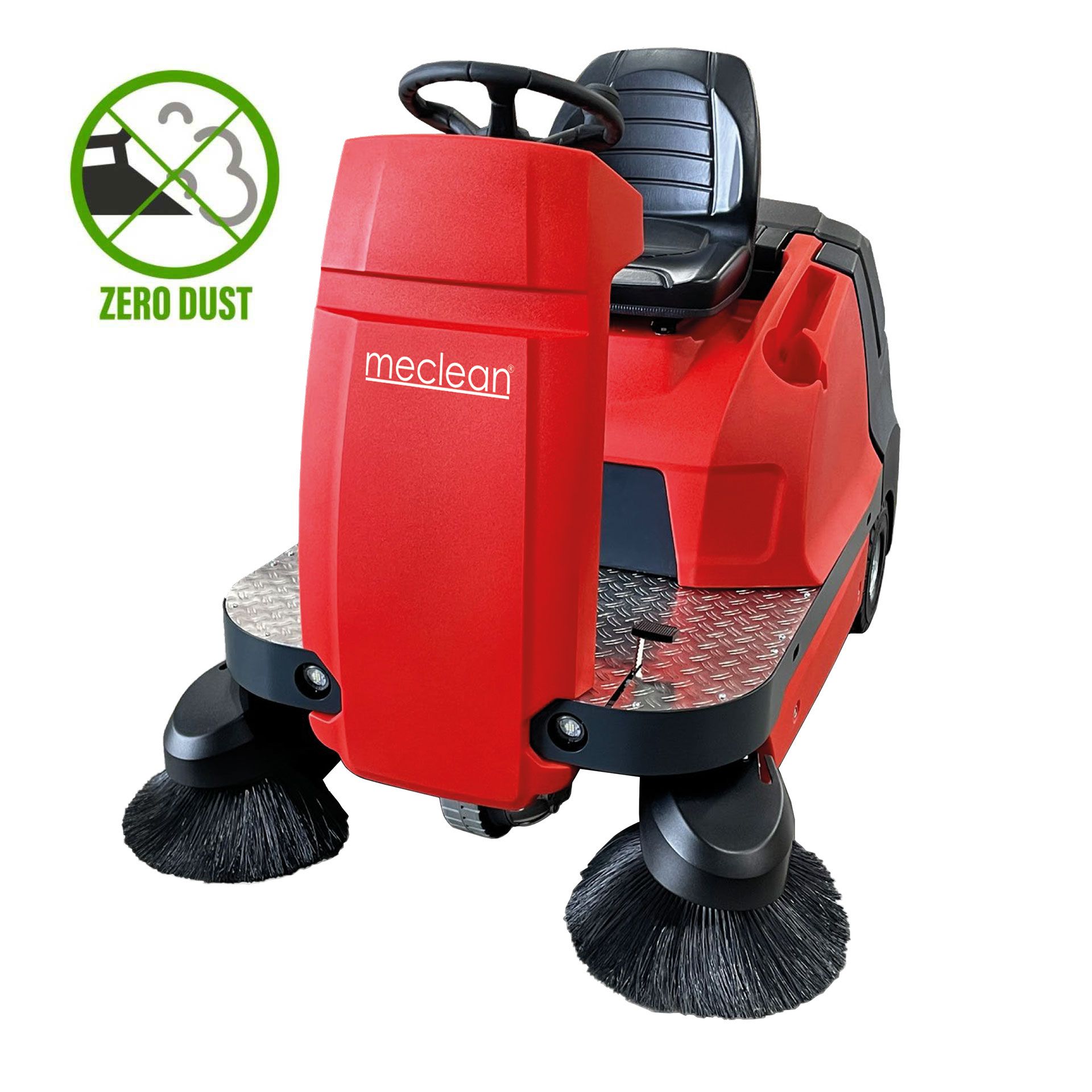 Meclean professional industrial ride-on sweeper battery powered drive BUSTER 1150TTE PRO