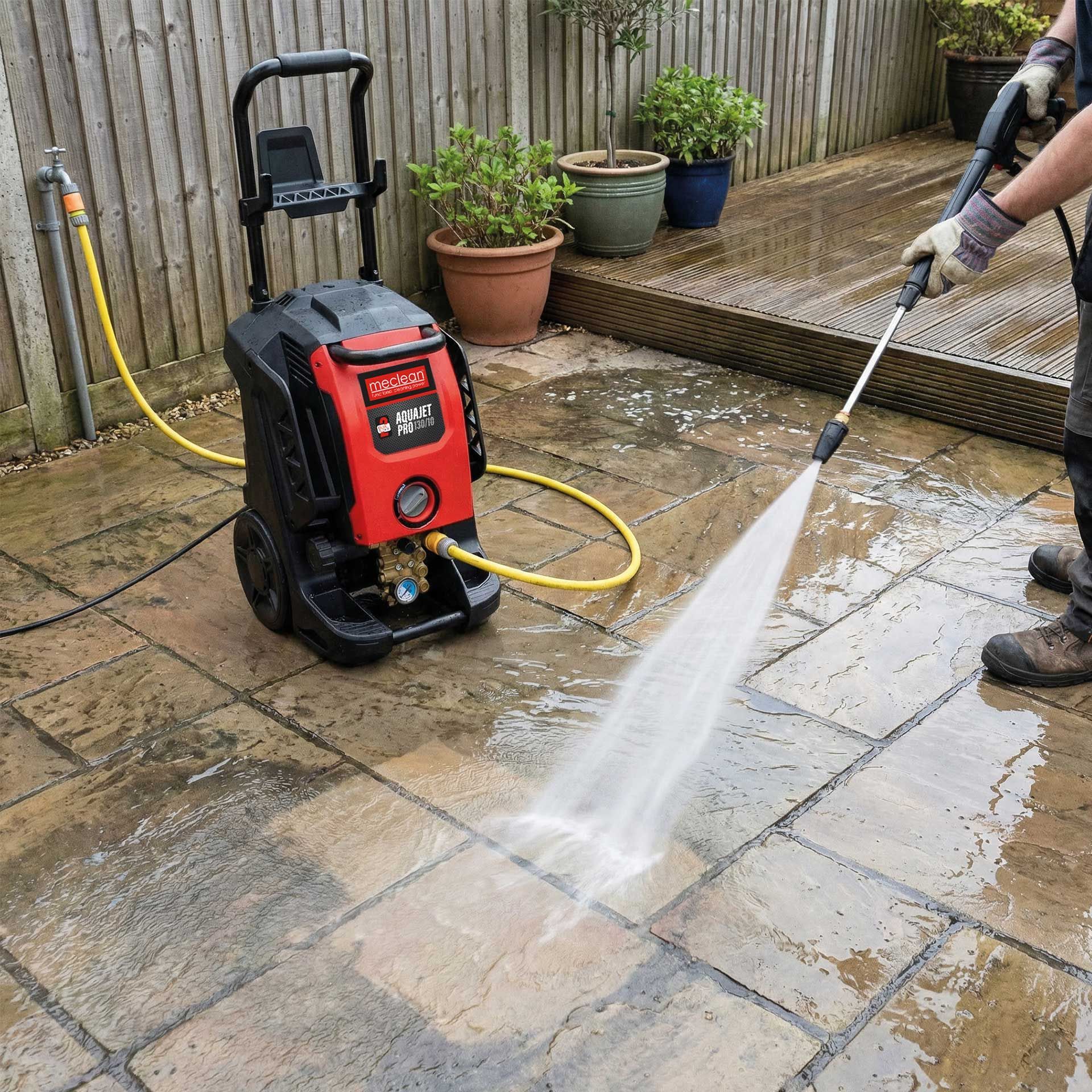 Meclean koudwater hogedrukreiniger AQUAJET PRO 130/10 hogedrukreinigen tegels