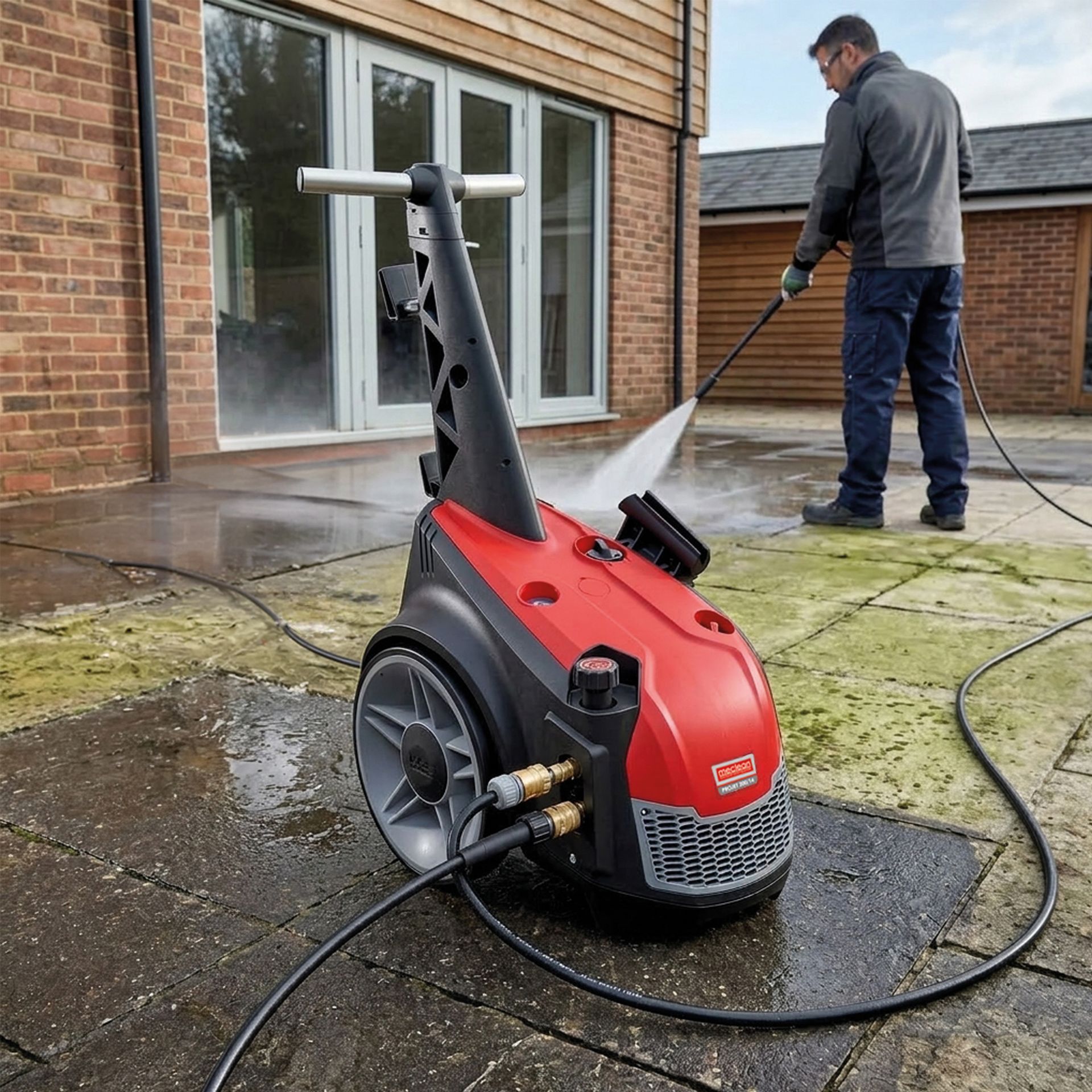 Meclean professionele koudwater hogedrukreiniger PROJET hogedrukreinigen tegels tuin