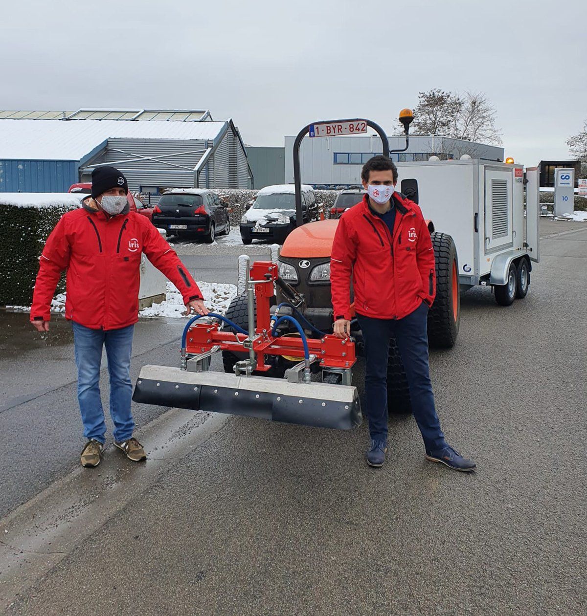 Meclean custom cleaning machines project high-pressure trailer and 120 cm spray bar