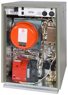 Internal view of a Grant Vortex Pro External Combi boiler