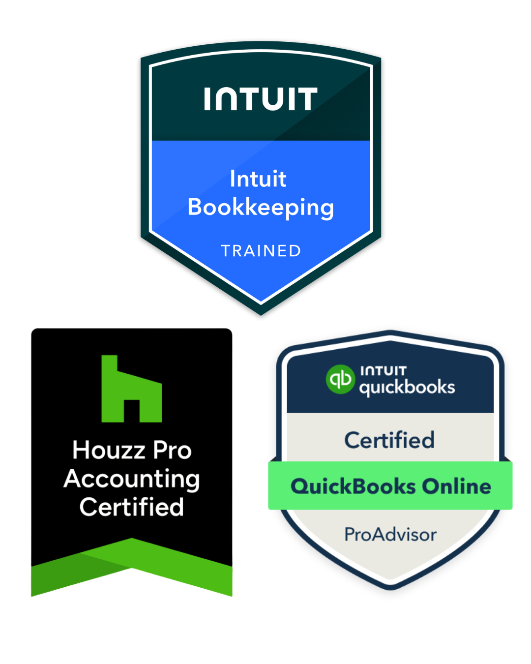 Quickbooks Pro Advisor and Houzz Pro Accounting badge