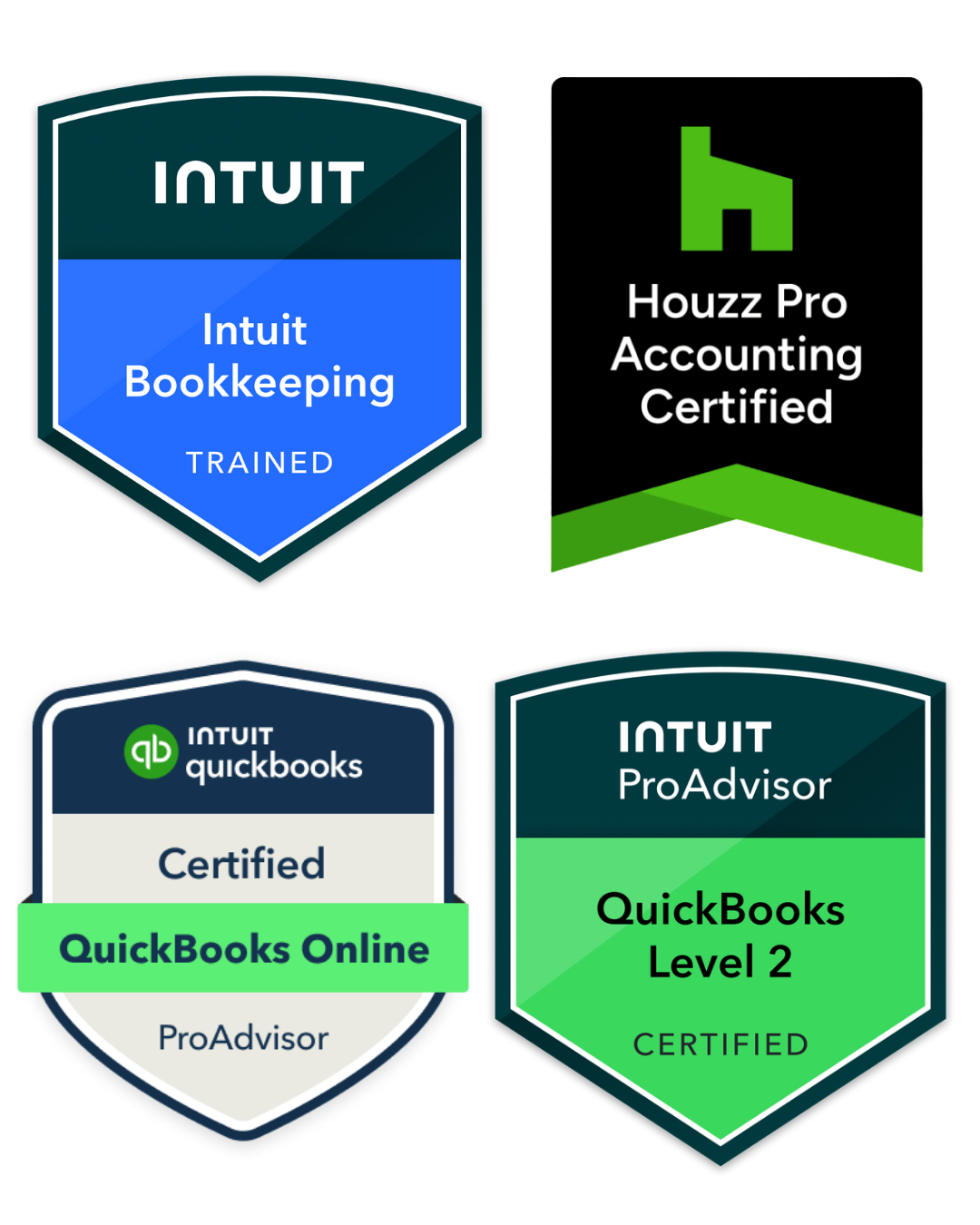 Quickbooks Pro Advisor and Houzz Pro Accounting badge