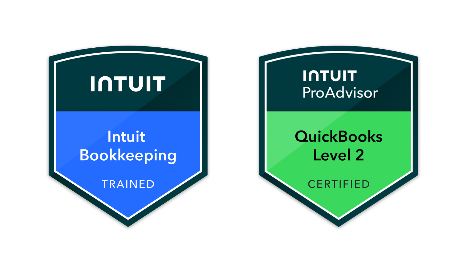 Intuit Bookkeeping and Quickbooks Level 2 badges