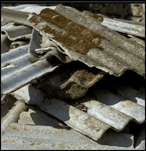 Asbestos sheets to be collected and disposed of