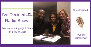 A poster for a radio show called i 've decided