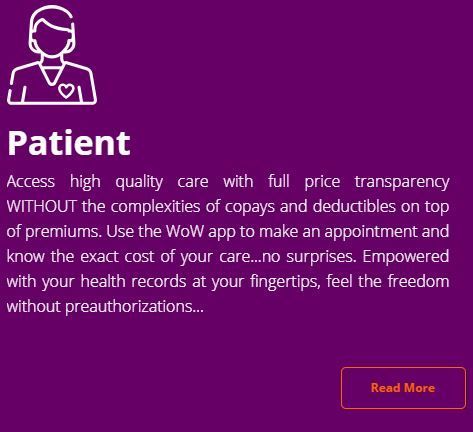 A purple page with a picture of a doctor and the word patient on it.