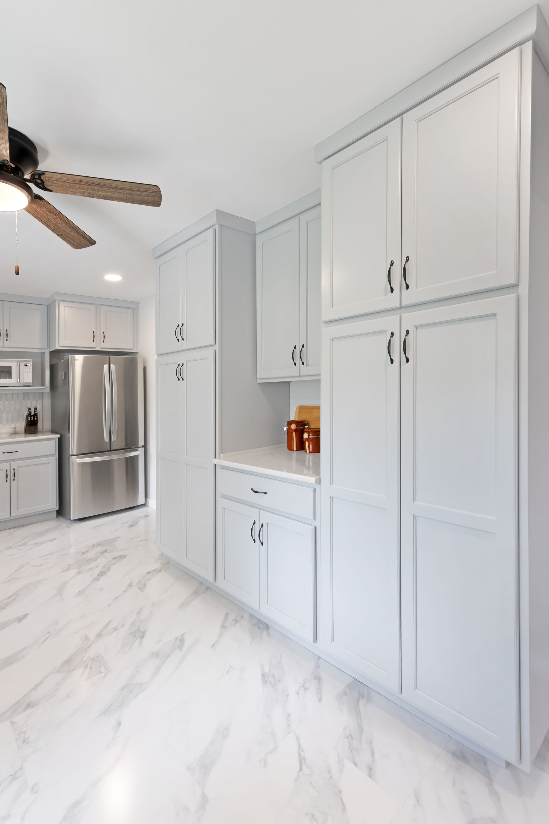 Custom Built Cabinets - Krypton, Cambria Sutherland Countertops