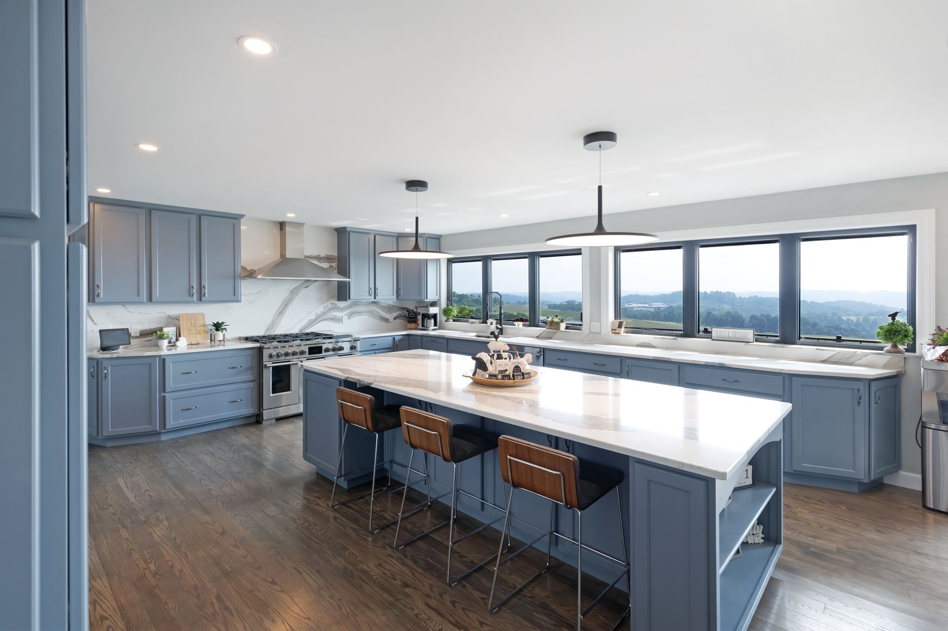 Custom Built Cabinets - Color Storm Cloud, Skara Brae Cambria Countertops