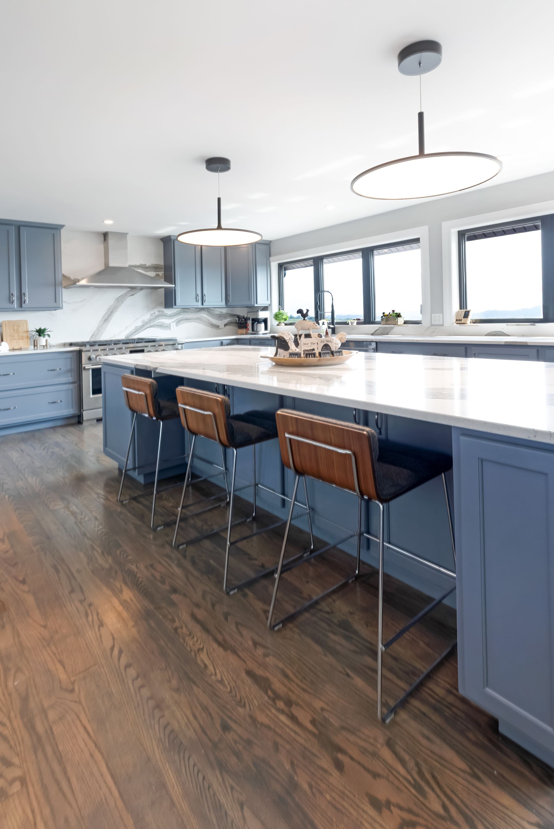 Custom Built Cabinets - Color Storm Cloud, Skara Brae Cambria Countertops