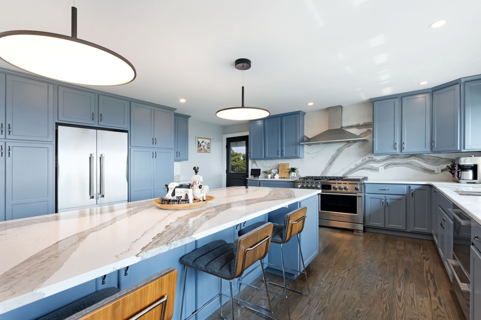 Custom Built Cabinets - Color Storm Cloud, Skara Brae Cambria Countertops