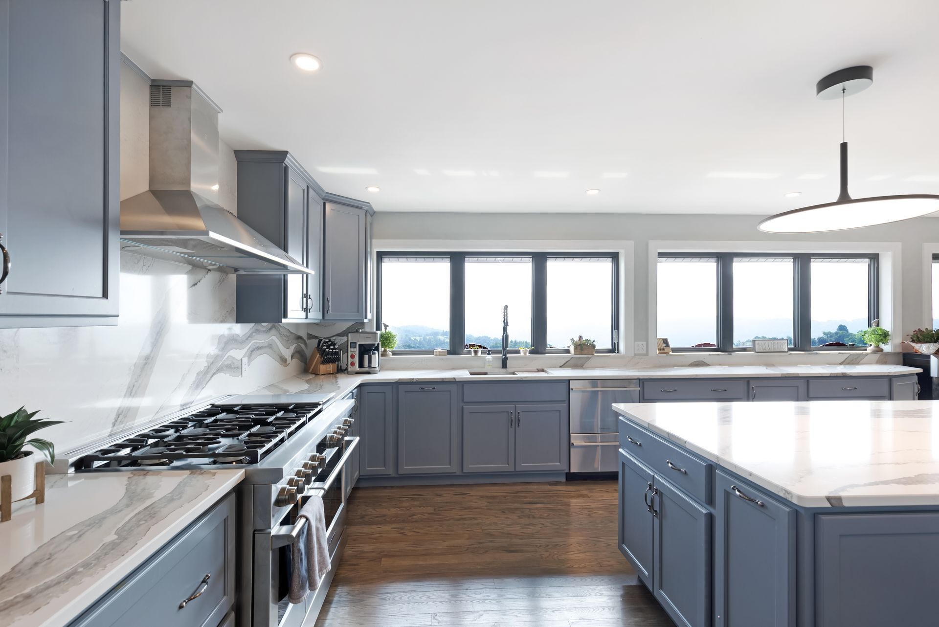 Custom Built Cabinets - Color Storm Cloud, Skara Brae Cambria Countertops