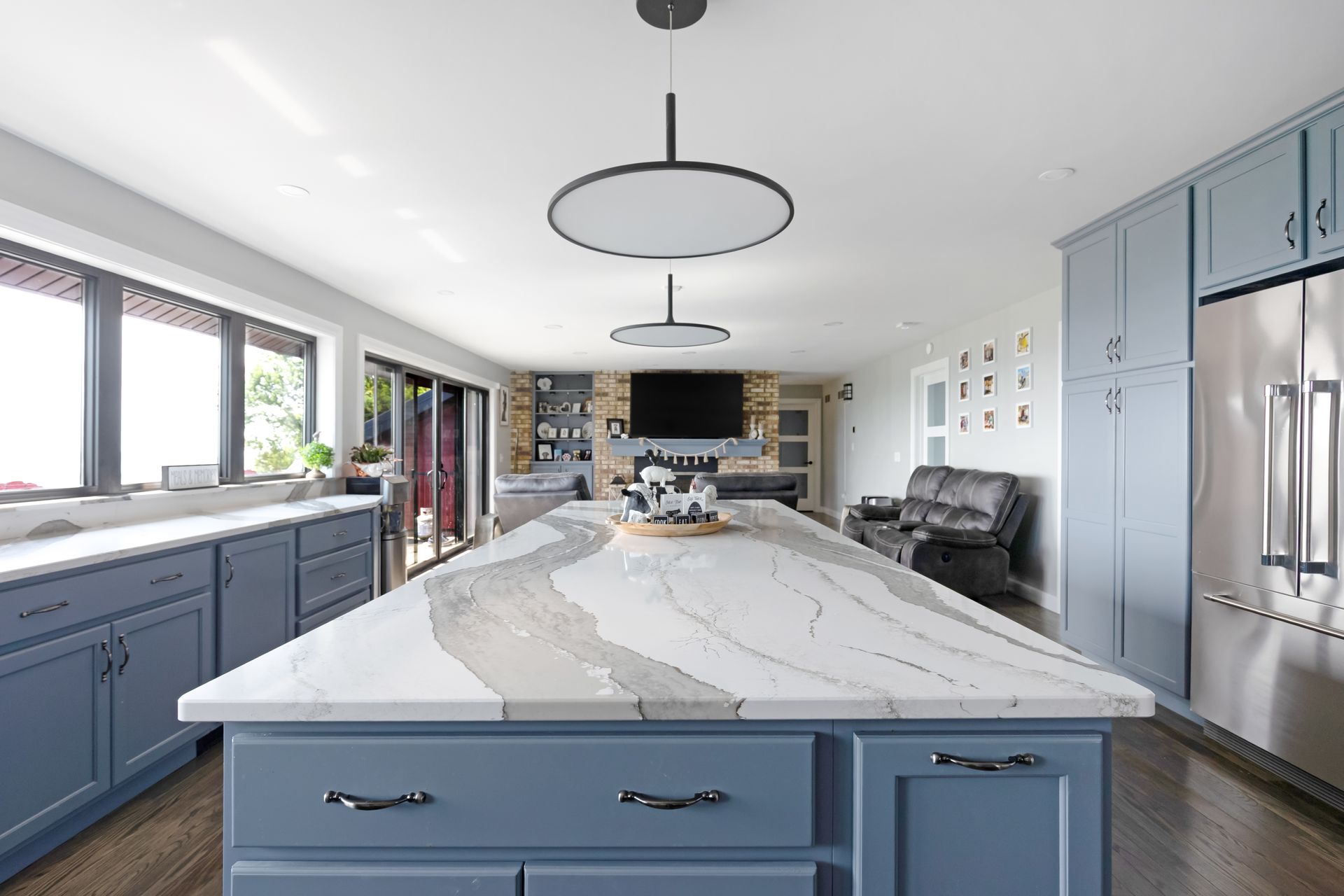 Custom Built Cabinets - Color Storm Cloud, Skara Brae Cambria Countertops