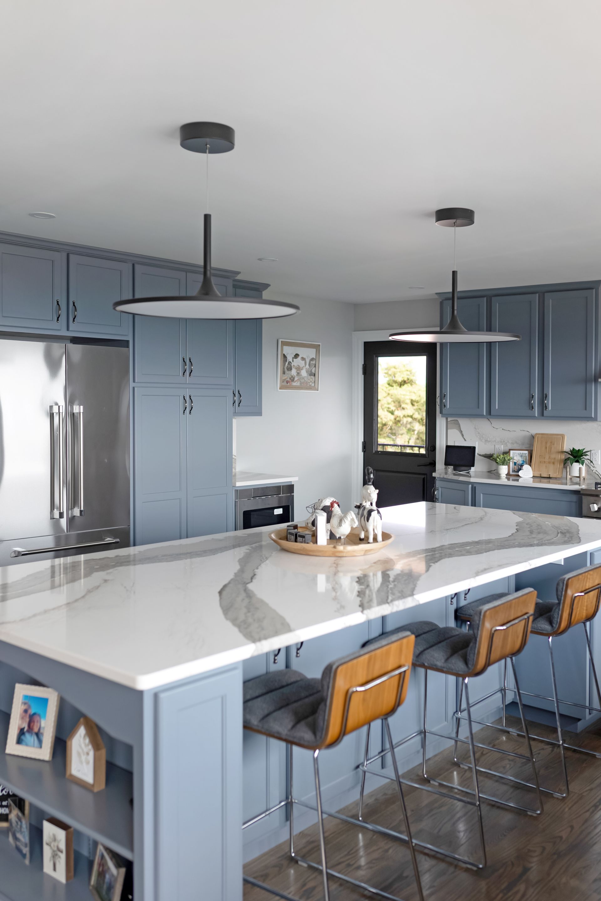 Custom Built Cabinets - Color Storm Cloud, Skara Brae Cambria Countertops