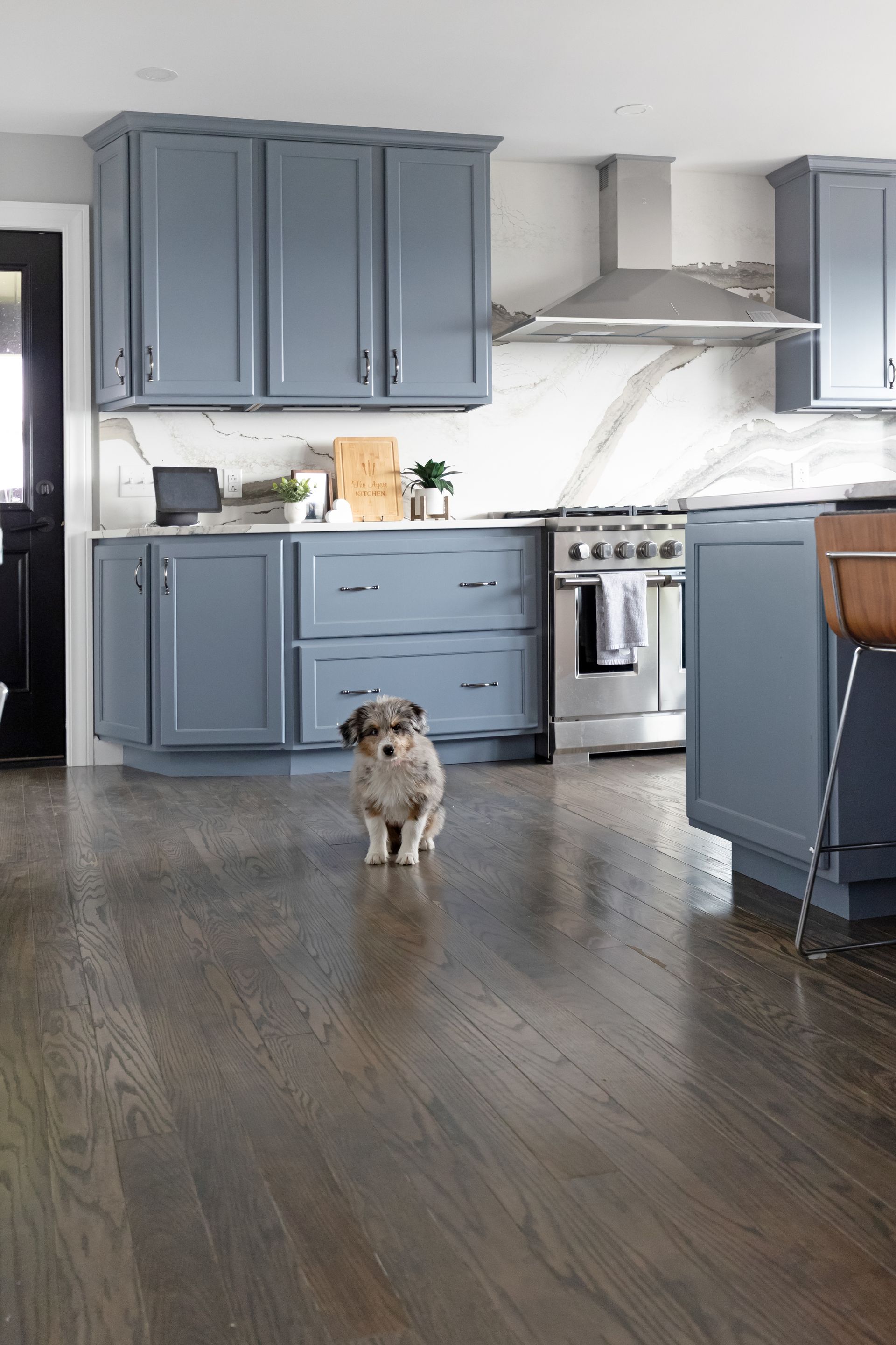 Custom Built Cabinets - Color Storm Cloud, Skara Brae Cambria Countertops