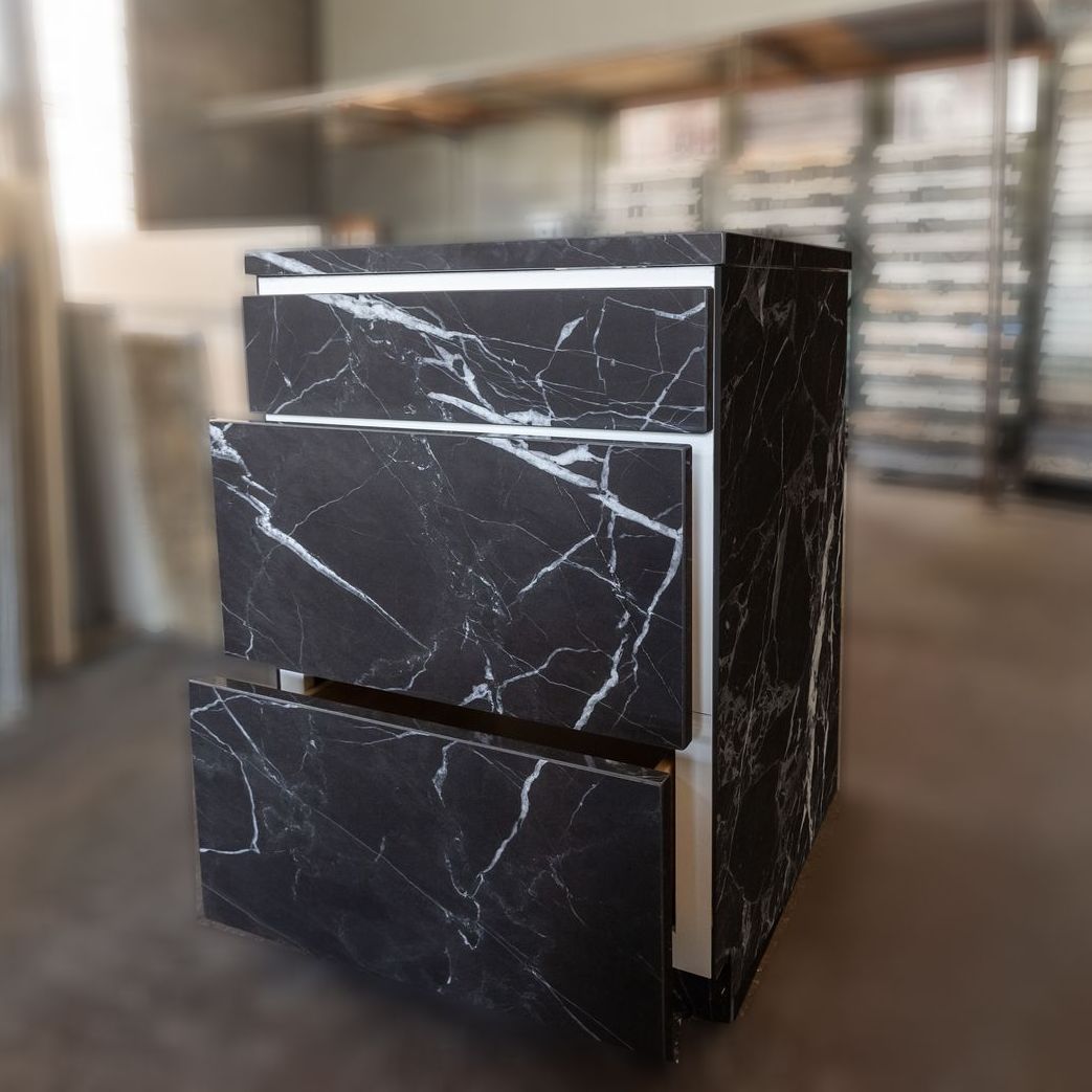 Laminam Nero Marquina Porcelain Cabinet