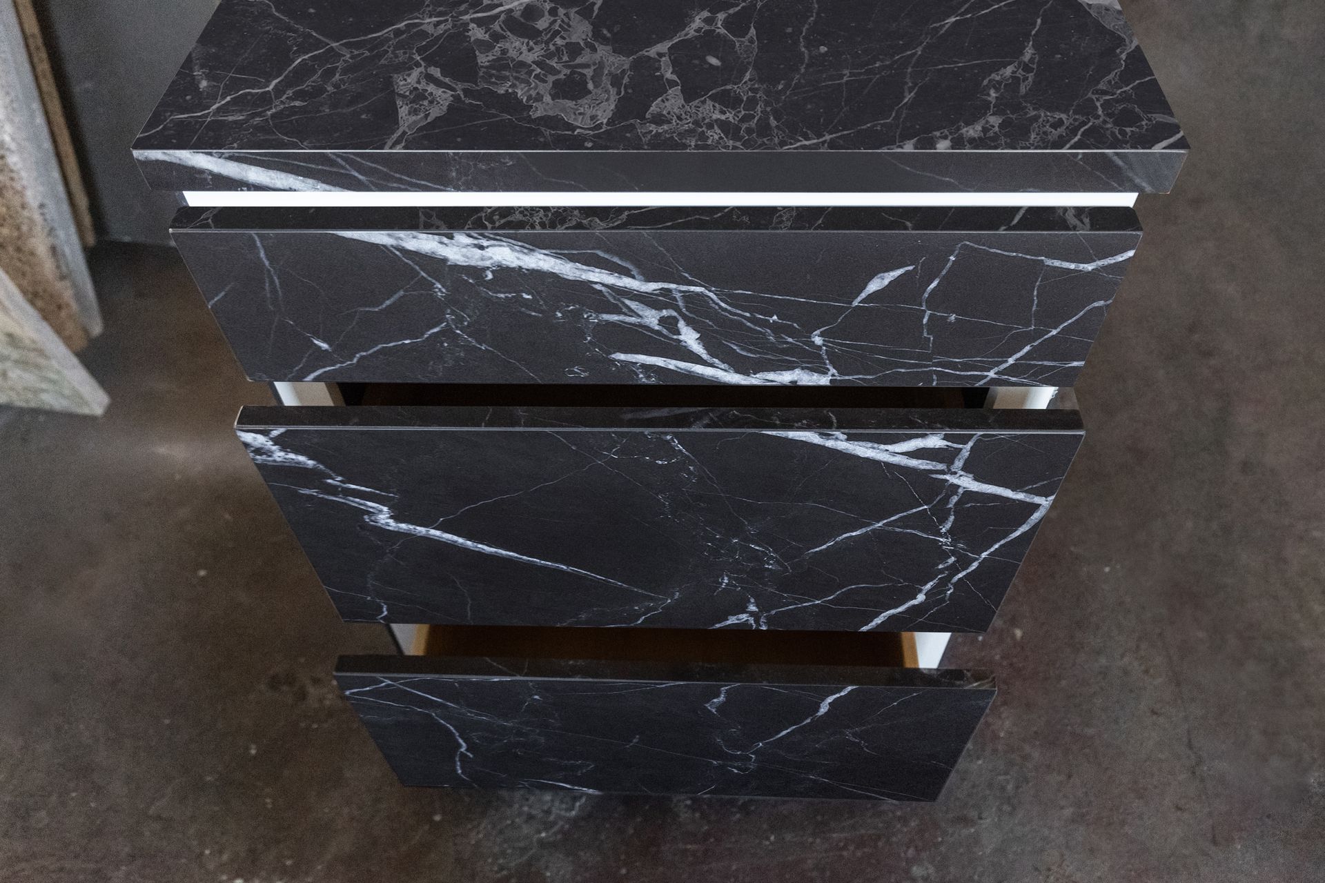 Laminam Nero Marquina Porcelain Cabinet
