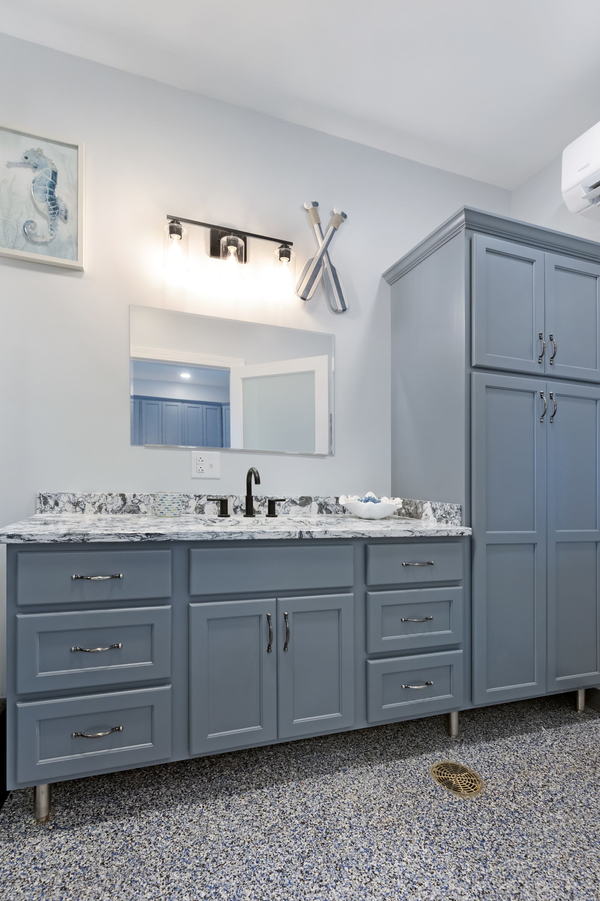 Custom Built Cabinets - Color Storm Cloud, Mayfair Cambria Countertops