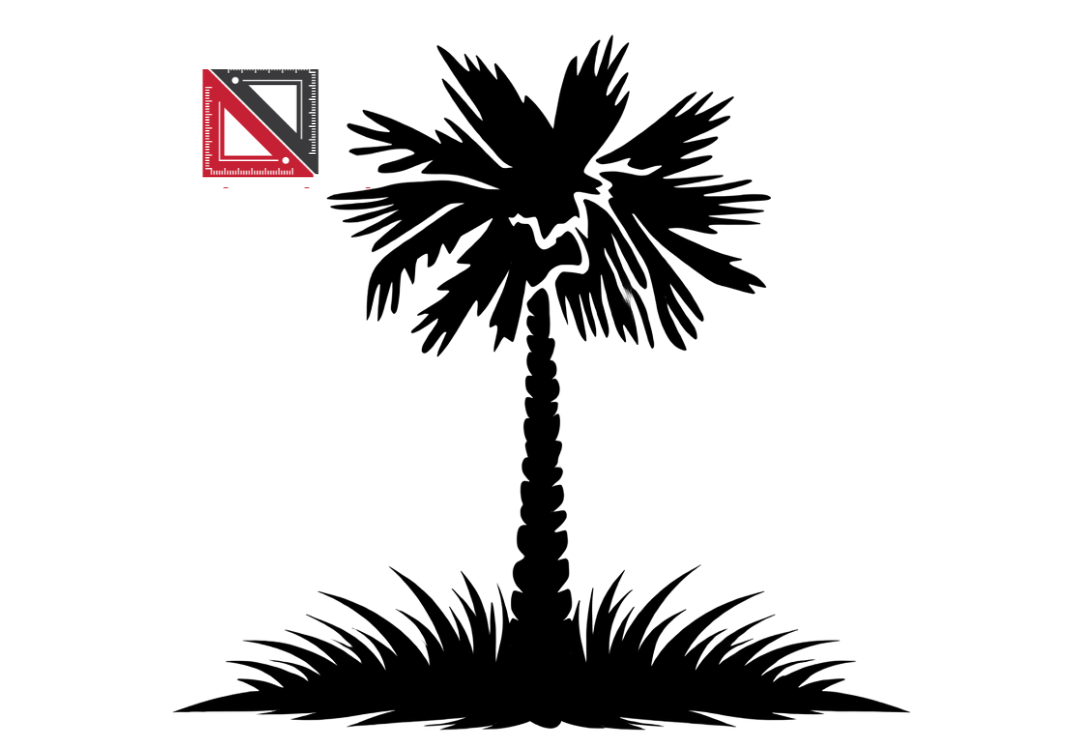 Logo: red and black square tools,