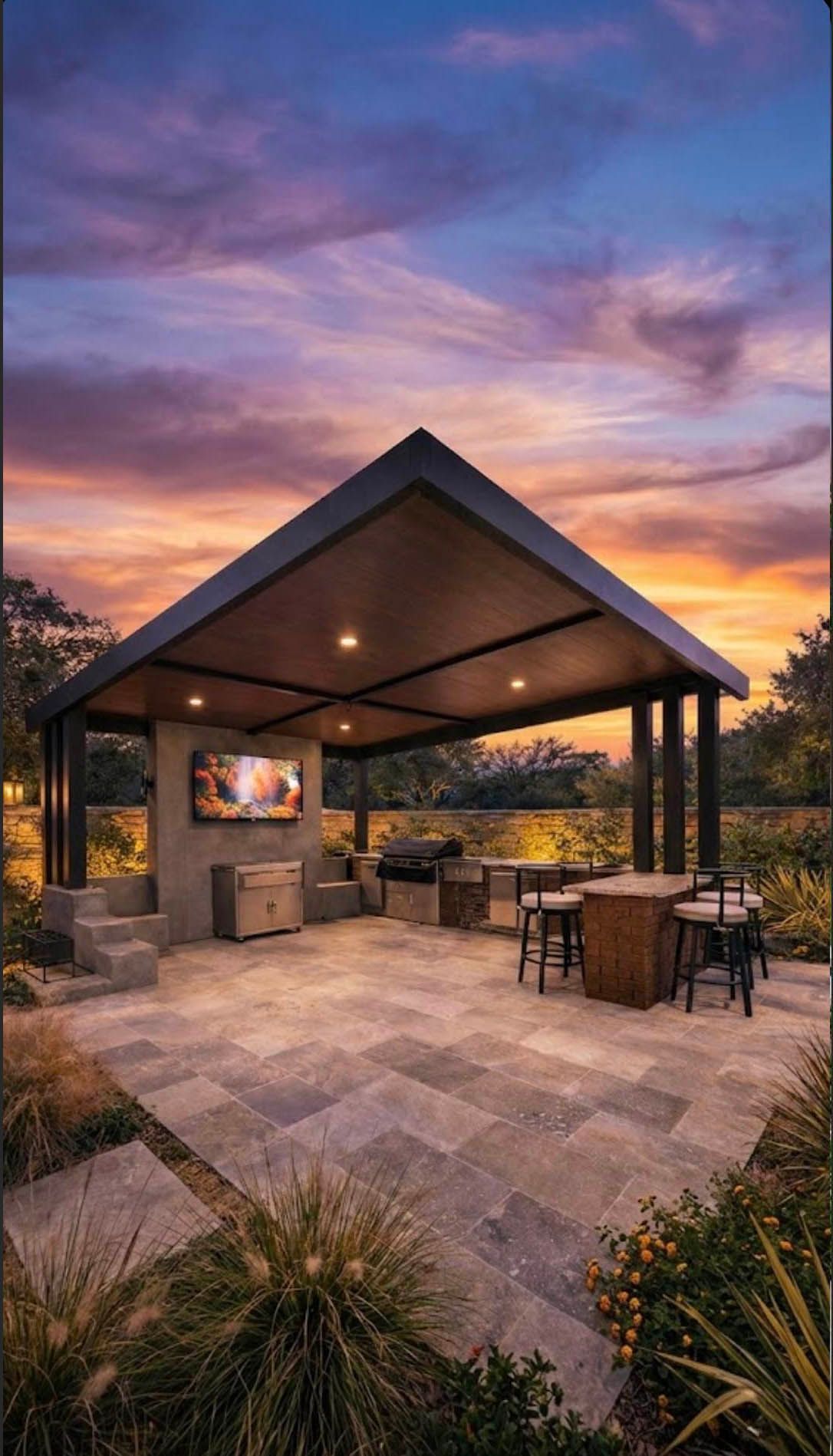 Hill Country native landscape and stonework