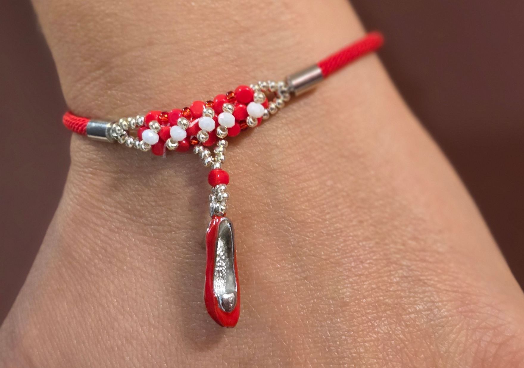 Bracciale in tessuto MINOS rosso Reinassance