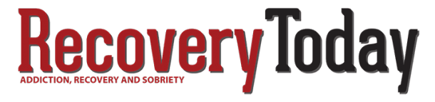 A red and black logo for recovery today