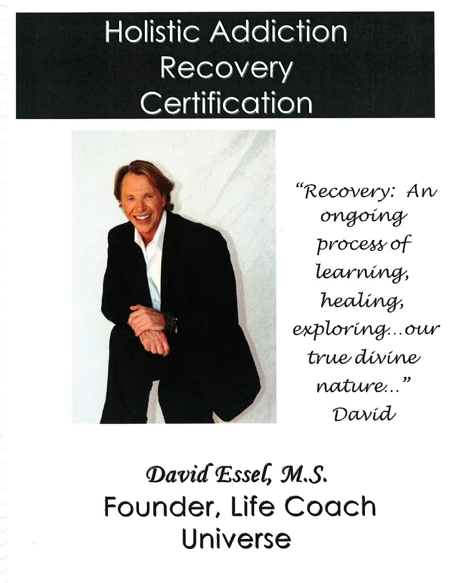 A book cover for holistic addiction recovery certification
