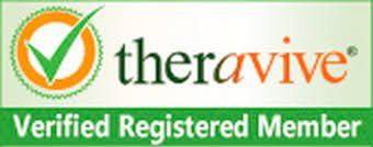 A logo for theravive verified registered member