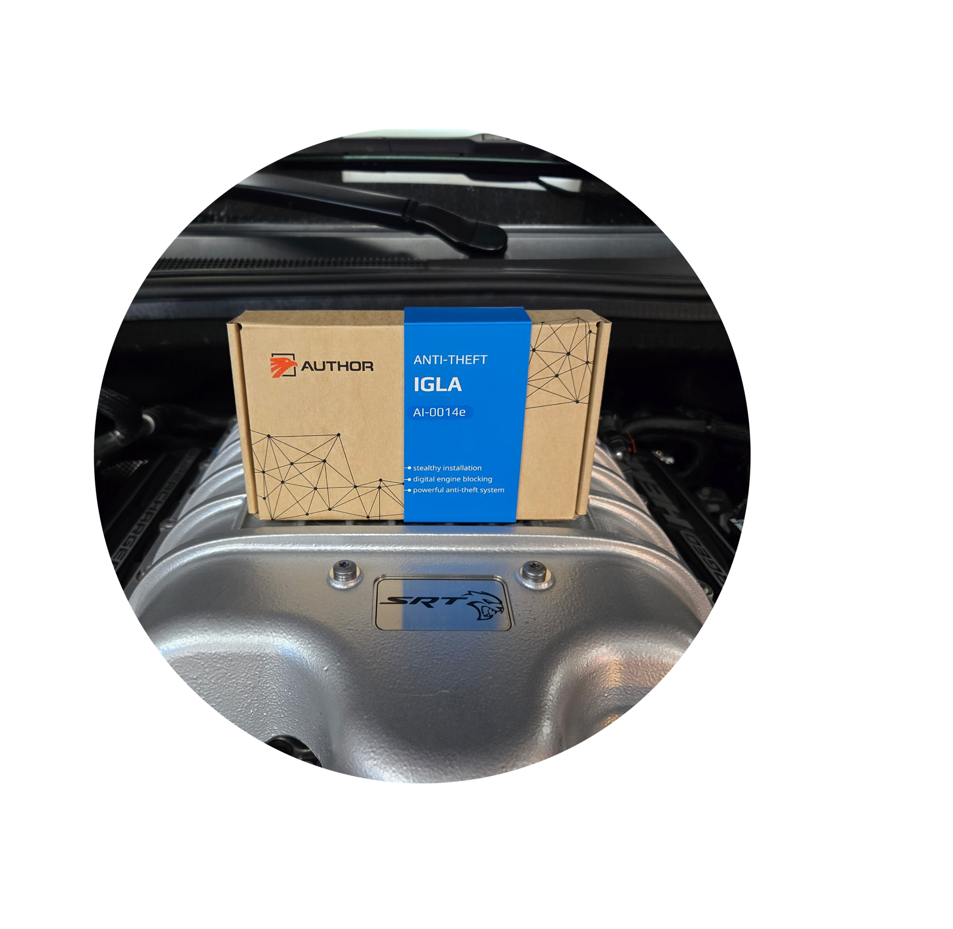 A cardboard box labeled 