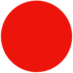 Large, solid red circle.
