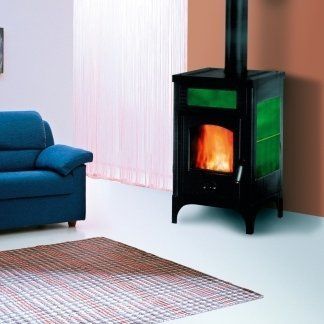 impianto di riscaldamento con stufa a pellet