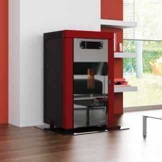 impianto di riscaldamento con stufa a pellet