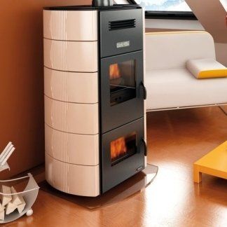 impianto di riscaldamento con stufa a pellet