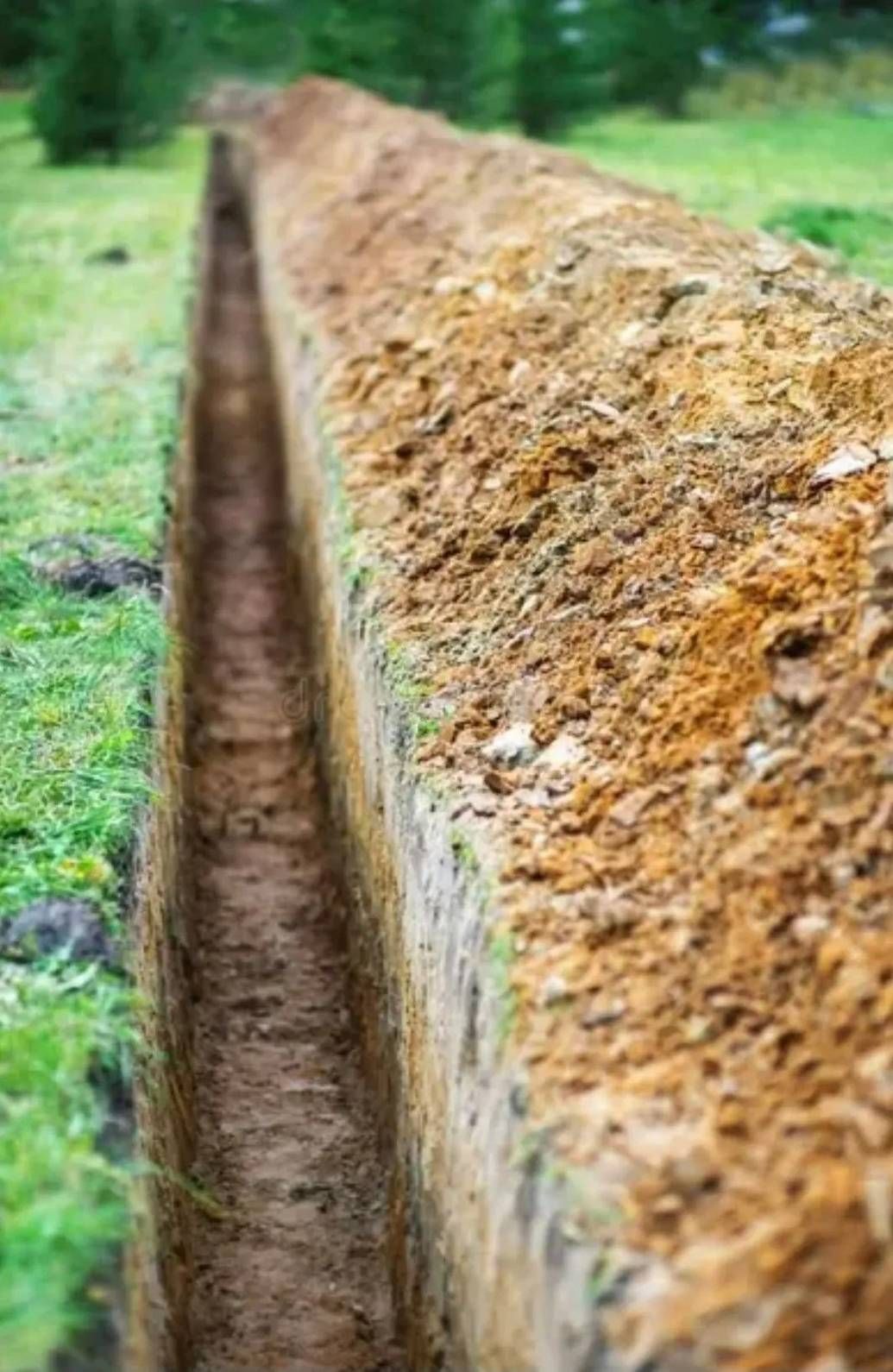 Narrow Trench Dug in The Ground — Macca's Dynamic Earthworks in Tolga, QLD
