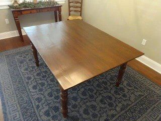 Dining Room Table After Refinishing and Color Change in Tampa, FL