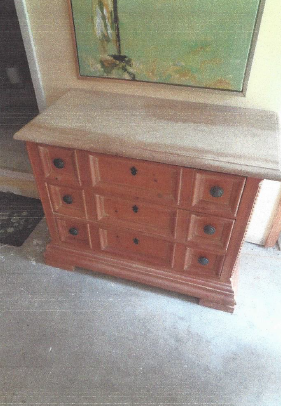 Night Stand: Before custom color refinishing in Tampa FL