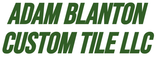 A green logo for adam blanton custom tile llc