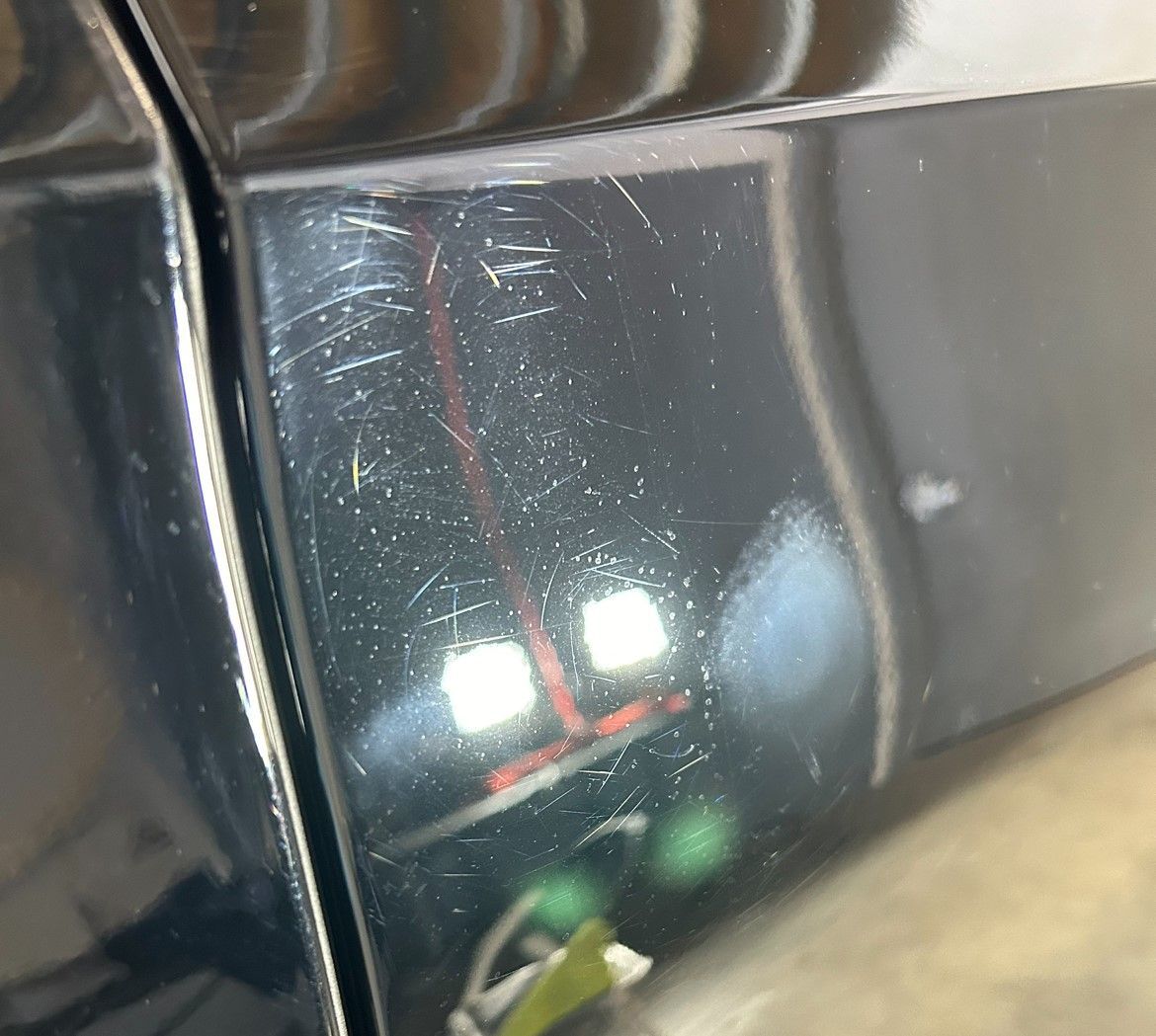 Before Door Panel Swirling Paint Correction