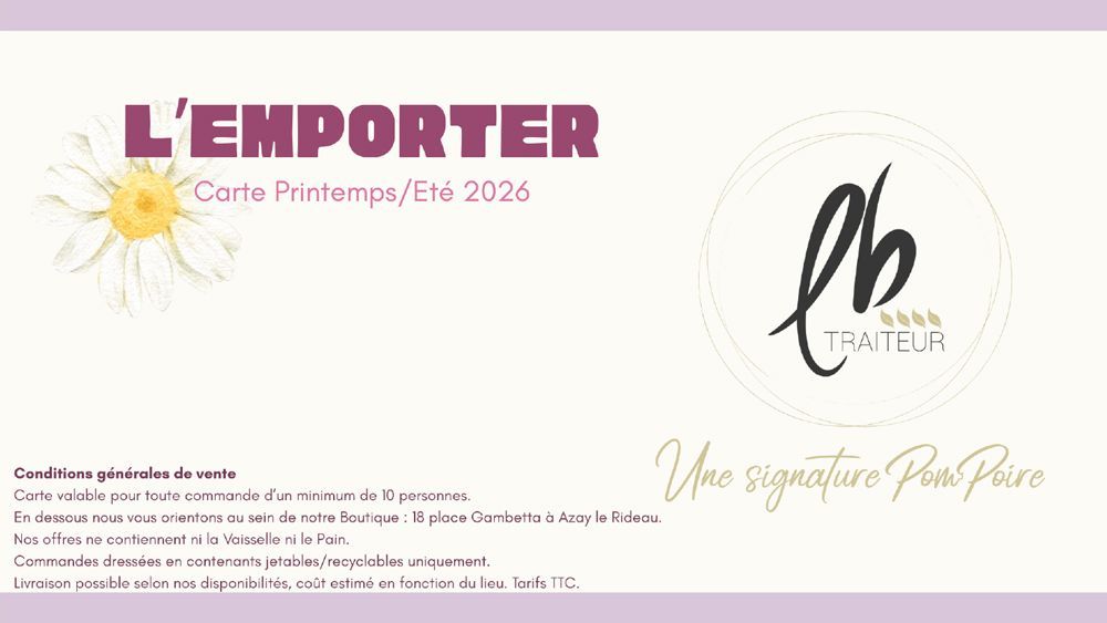 Carte l'emporter automne/hivers  2026