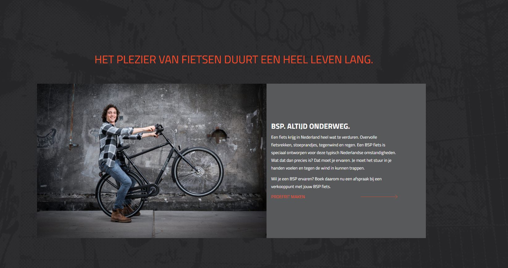 Website fiets fabrikant gemaakt door Social Circus