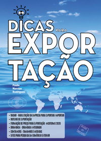 Capa do livro importação e exportação sem complicação com um navio cargueiro