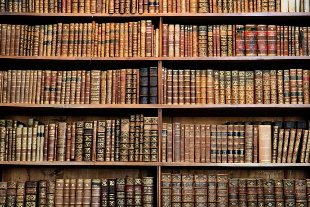 A library filled with lots of old books